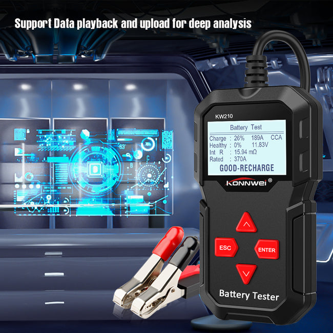KW210 automatic smart 12V Car Battery Tester Auto Battery Analyzer 100 to 2000CCA Cranking Car Battery-Tester